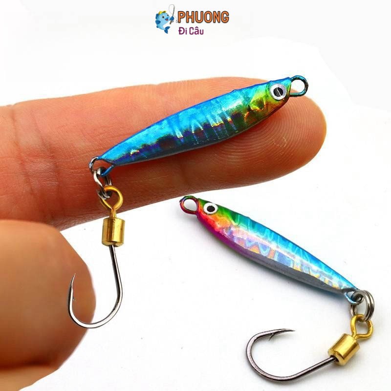 Mồi Jig Mini Câu Cá Mương – Mồi Giả Size Nhỏ 1.6g, 3g Lure Nhạy Cá, Thu Hút Nhanh