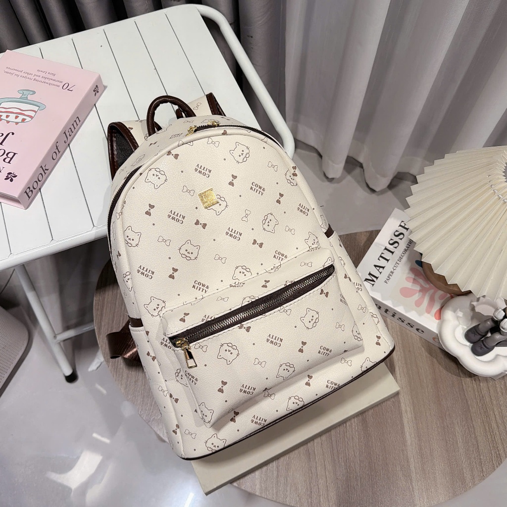 Balo Nữ Hello Kitty Da PU Cao Cấp, Balo đi học Chống Thấm – Form Đứng_SP39