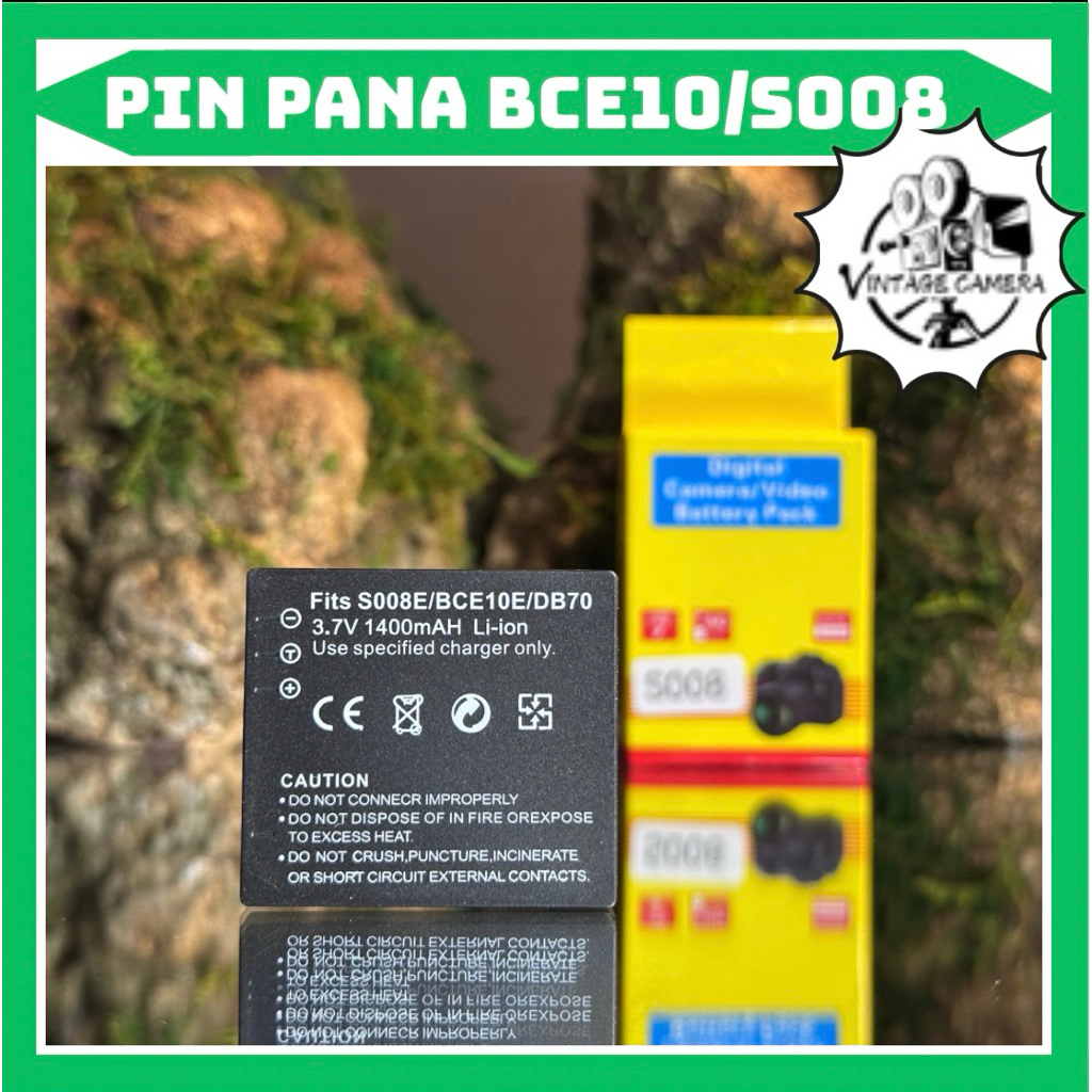 Pin Panasonic DMW-BCE10/ S008 ( pin thay thế dung lượng cao ) DMC-FS20, DMC-FS3, DMC-FS5, DMC-FX30, 