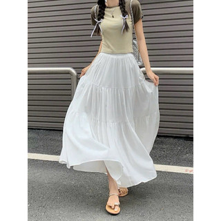 Chân váy midi cạp chun ba tầng bồng bềnh , hàng thiết kế 2 lớp ko lộ hở