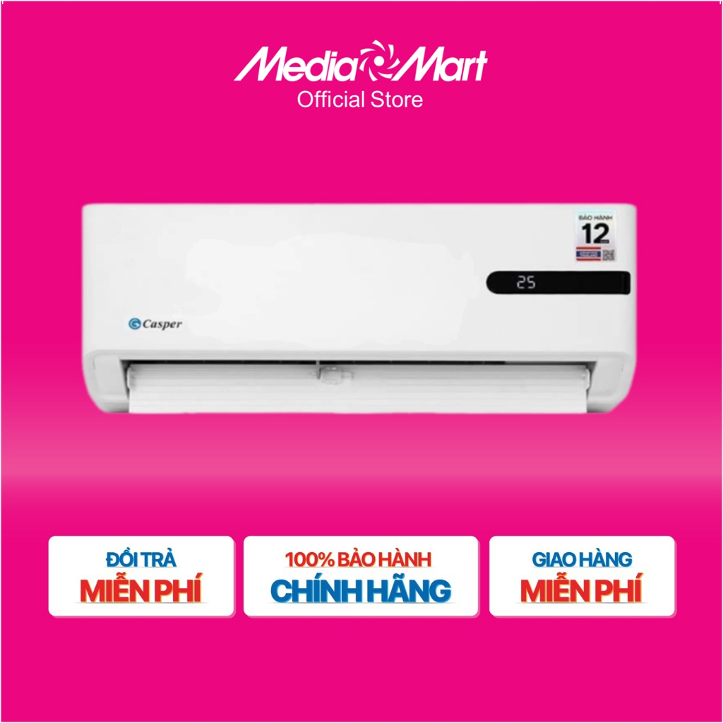 [MM.Online-Ship 0đ] Điều hòa Casper 1 Chiều Inverter 12000Btu/1.5Hp GC-12IB36