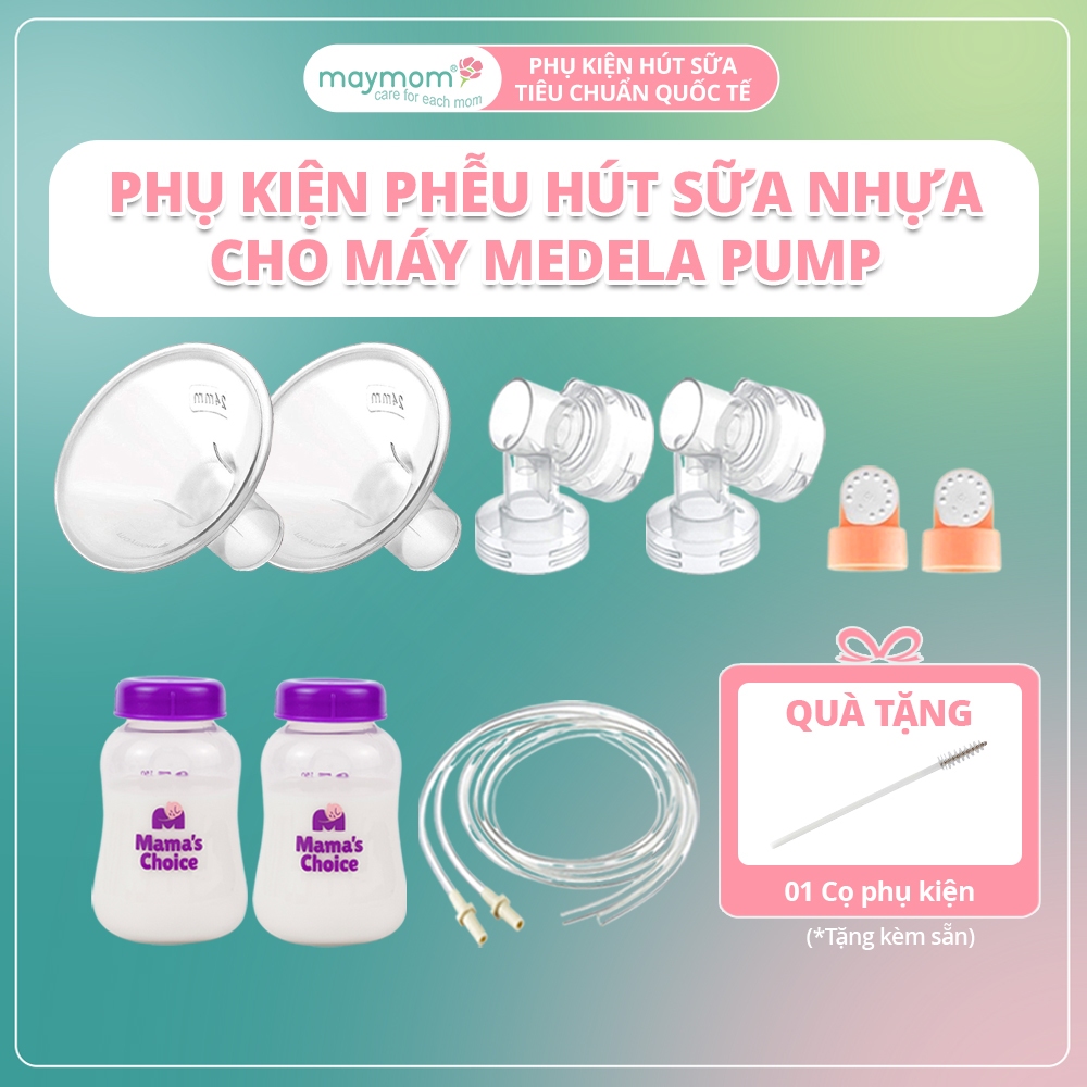 Bộ Phụ Kiện Máy Hút Sữa Medela Pump In Style Advanced, Thương Hiệu Maymom, Phễu Size Từ 10-32mm