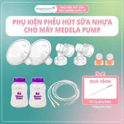 Bộ Phụ Kiện Máy Hút Sữa Medela Pump In Style Advanced, Thương Hiệu Maymom, Phễu Size Từ 10-32mm