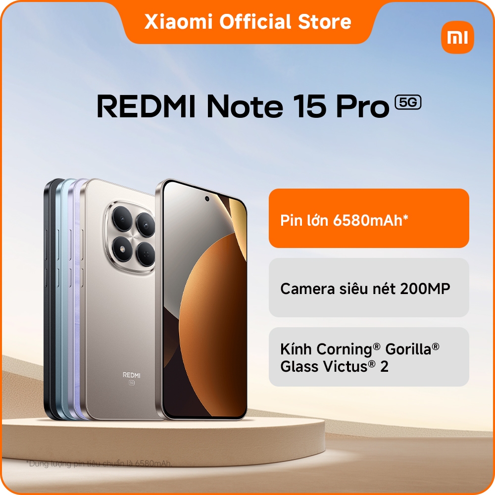 Điện thoại thông minh REDMI Note 15 Pro 5G（8+256GB|12+256GB|12+512GB)|Pin lớn 6580mAh | BigBuy360 - bigbuy360.vn
