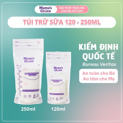 Túi Trữ Sữa 120ml-250ml, Thương Hiệu Mama's Choice, Hộp 30 Túi