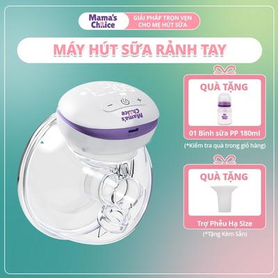 Máy Hút Sữa Không Dây Mama's Choice, Vắt Sữa Rảnh Tay Mọi Lúc Mọi Nơi, Pin Sạc Tiện Lợi, BH 1 Đổi 1 Mới 12 Tháng