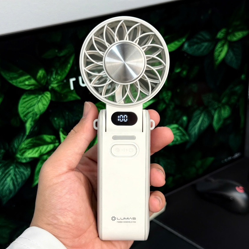 {SHIP HỎA TỐC} Quạt tích điện cầm tay mini cao câp Lumias F3600/Lumias F3600A- 8W, 100 tốc độ gió - 