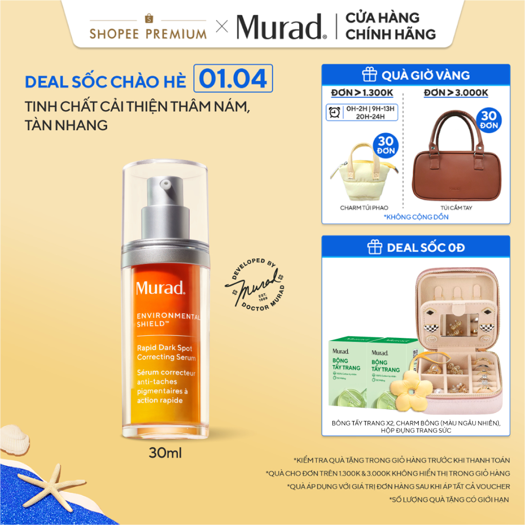 Tinh chất hỗ trợ làm mờ vết nám Murad Rapid Dark Spot Correcting Serum 30ml