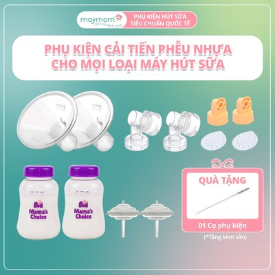 Phụ Kiện Hút Sữa Maymom Dùng Cho Bình Sữa Cổ Hẹp, Thay Thế Máy Medela Maxflow, Sonata, Freestyle, Swing Maxi,…
