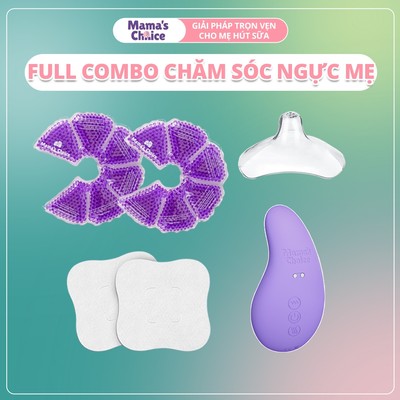 Full Combo Chăm Sóc Ngực Mẹ Chính Hãng Mama's Choice-Combo NúmTrợ Ti,Túi Chườm Ngực,Máy Thông Tắc Tia Sữa,Miếng Dán Lạnh