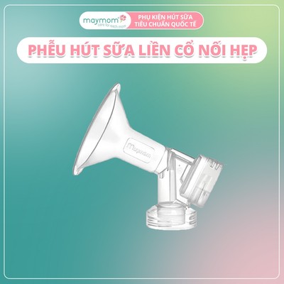 Phễu Hút Sữa Liền Cổ Nối Maymom, Phụ Kiện Thay Thế Máy Vắt Sữa Medela Pump-Sonata-Freestyle-Swing (1 Cái)