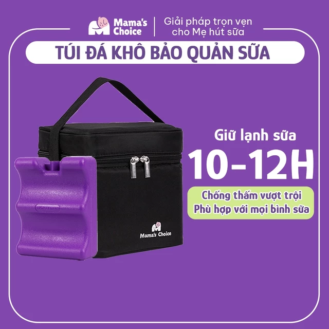 Túi Đá Khô Trữ Sữa Mama’s Choice, Bảo Quản Lạnh Sữa Mẹ Đến 12 Giờ, Giữ Nhiệt Bình Sữa, Đựng và Giữ Ấm Đồ Ăn Cho Mẹ & Bé
