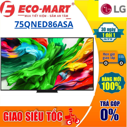 75QNED86ASA Smart Tivi LG 75 Inch LG QNED evo AI QNED86 4K 75QNED86ASA