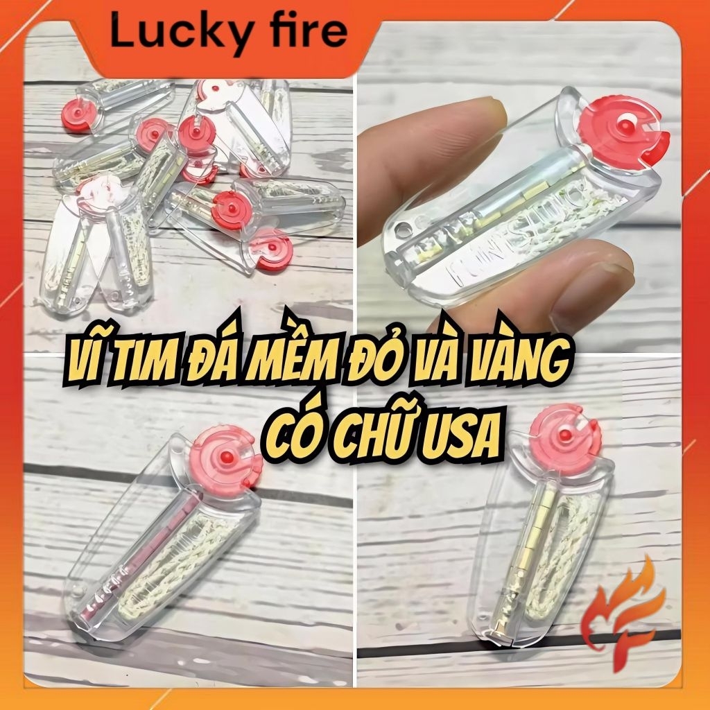 Đá Zippo - Đá bấc dùng cho Zippo ( 7 viên đá + 12cm bấc )