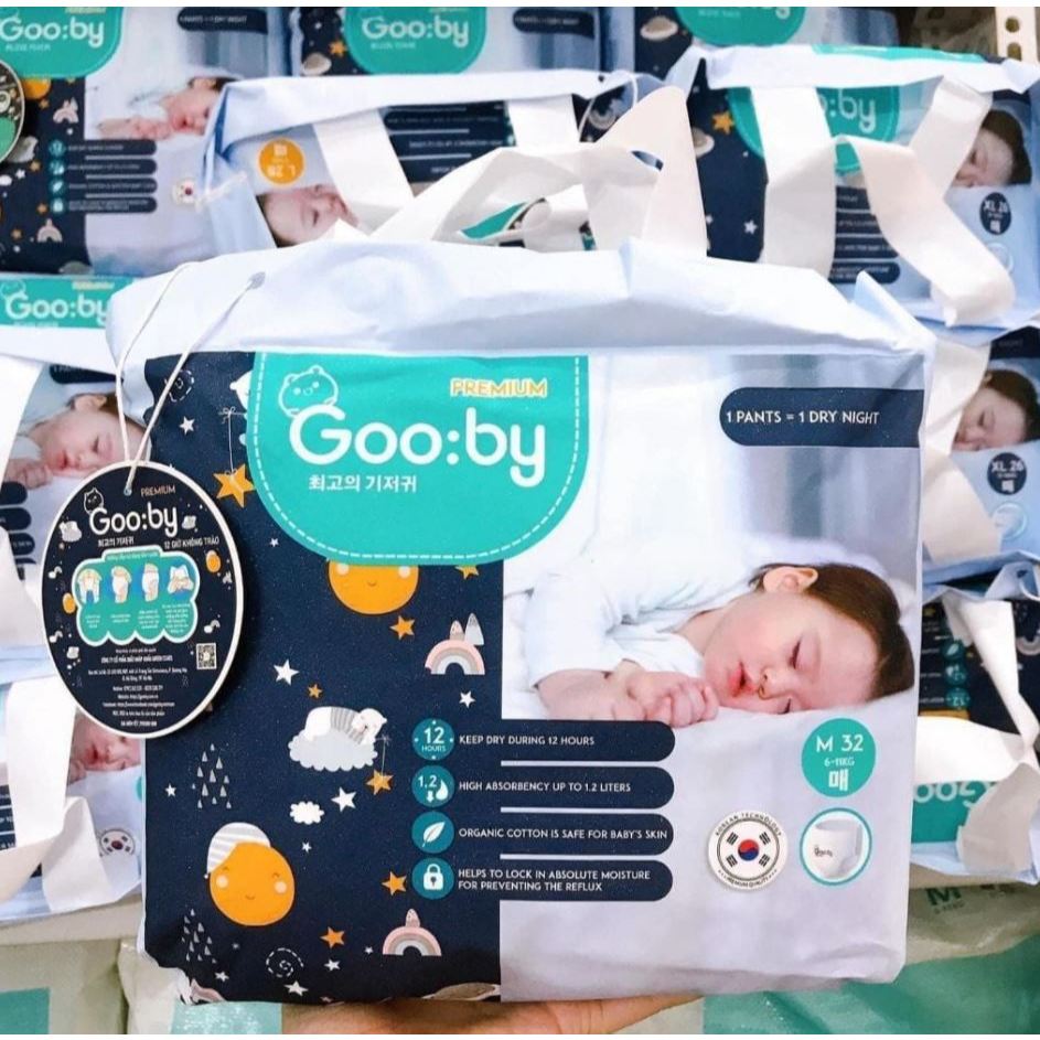 Bỉm Gooby Premium Đêm , Tã Bỉm Cho Bé Ban Đêm Thấm Hút Tốt