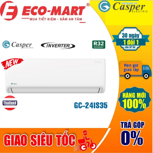 24IS35 Điều hòa Casper 1 chiều Inverter 24.000btu GC-24IS35(I/O)