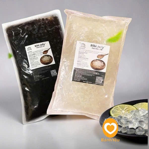 Trân châu 3Q trắng & 3Q đen Bibi Jelly túi 2kg giòn dai sẵn dùng
