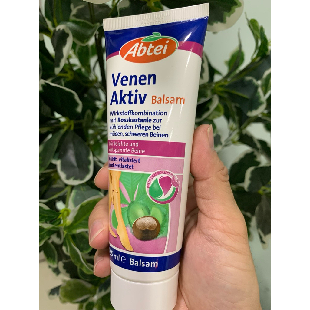 HIỆU QUẢ Kem bôi giãn tĩnh mạch Abtei Venen Aktiv 125ml ĐỨC