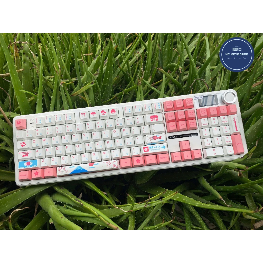 Bàn phím cơ AULA F108PRO 3mod led rgb  hotswap núm màn tùy chỉnh pin 8k