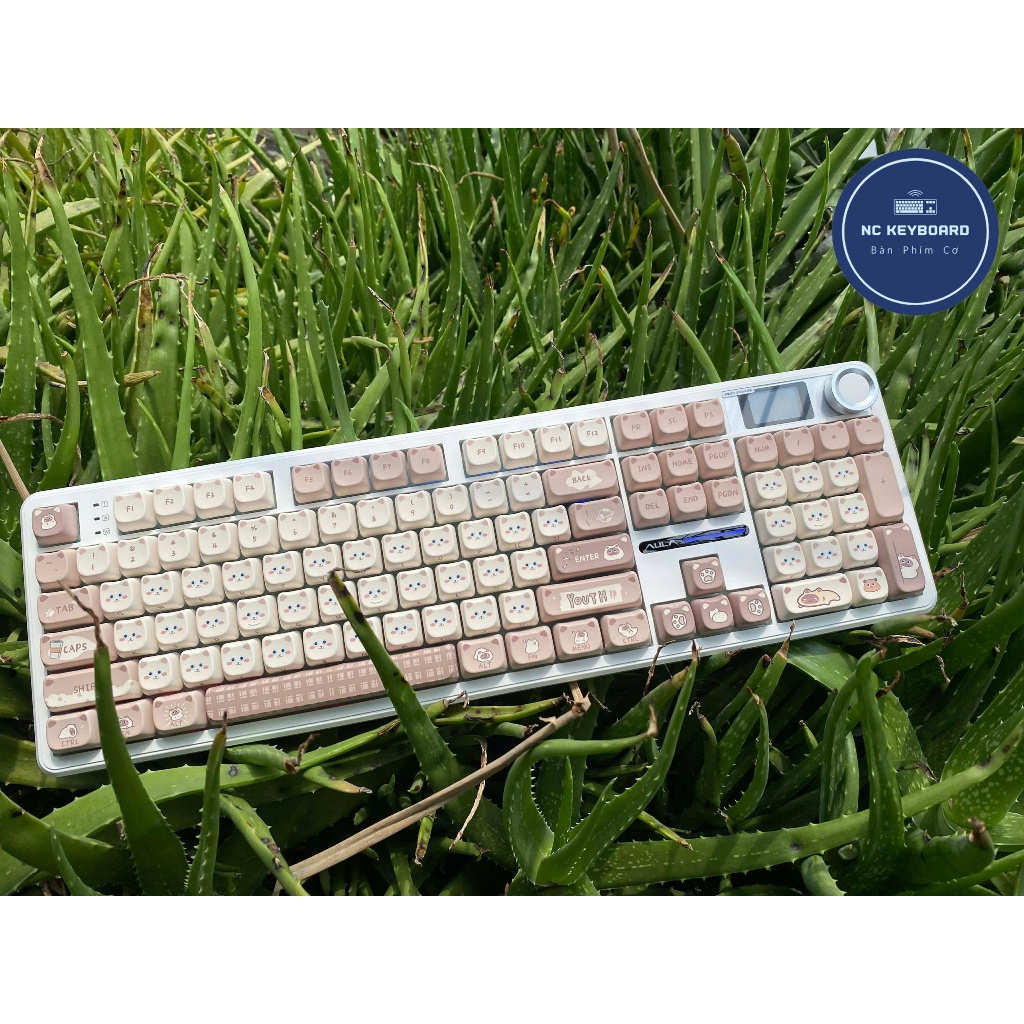Bàn phím cơ AULA F108PRO 3mod led rgb  hotswap núm màn tùy chỉnh pin 8k | BigBuy360 - bigbuy360.vn