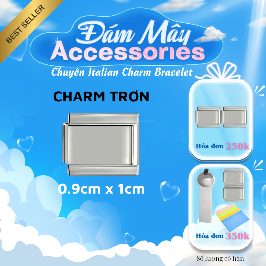 Charm Trơn Làm Vòng Tay Italian Charm Bracelet