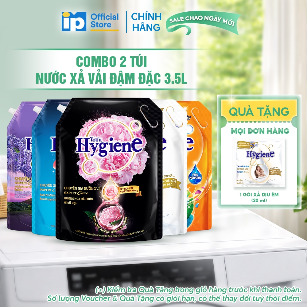 [NEW] Combo 2 Nước Xả Vải Đậm Đặc Hygiene 3.5L