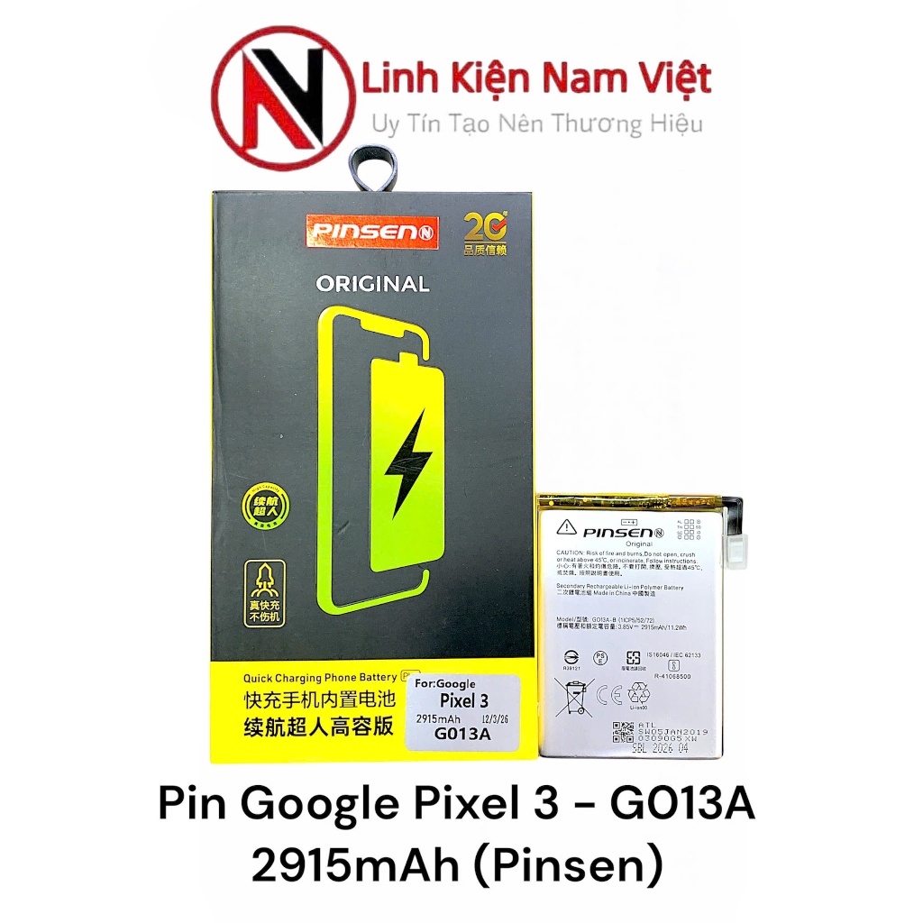 Pin Google Pixel 3 / G013A-B 2915mAh ( Pinsen )