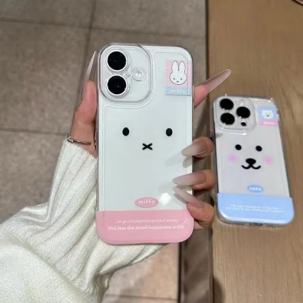 Ốp 15 thường 14promax hình thỏ Hồng cute