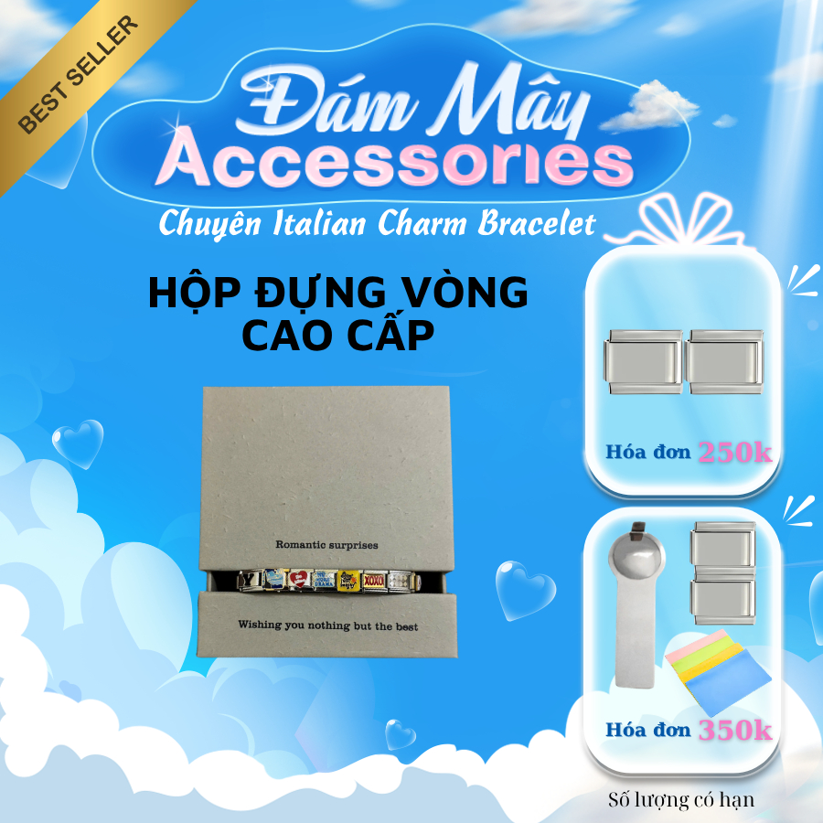 Hộp Đựng Vòng Tay Italian Charm Bracelet Đựng Đồng Hồ Đựng Quà Cao Cấp Quà Tặng