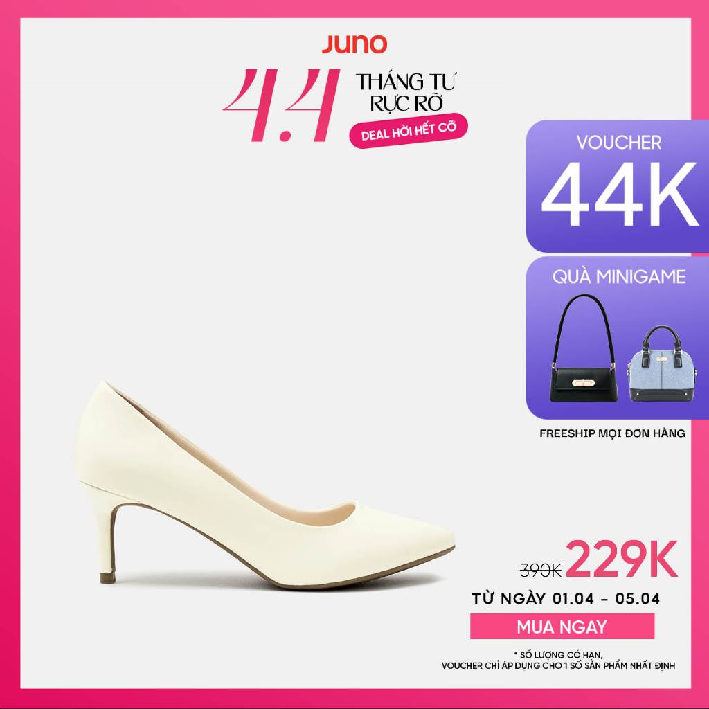 Giày Cao Gót Nữ 7cm Thời Trang JUNO Giày Cao Gót Mũi Nhọn Gót Thanh CG07080