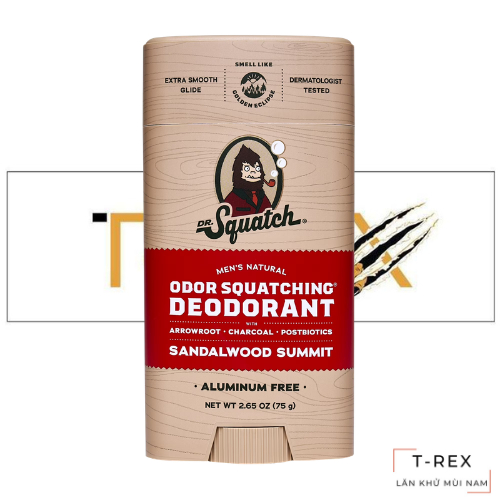 Lăn Khử Mùi Dr. Squatch Sandalwood Summit Aluminum Free Deodorant 75Gr