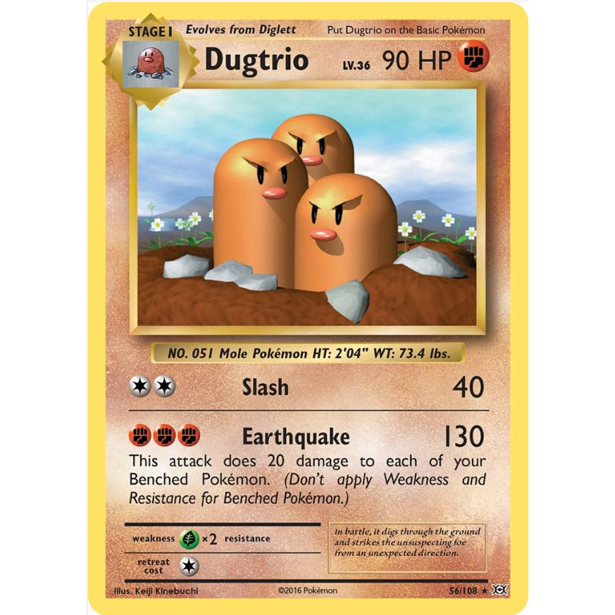 [Thẻ bài Pokemon TCG] Dugtrio - 56/108 - Rare