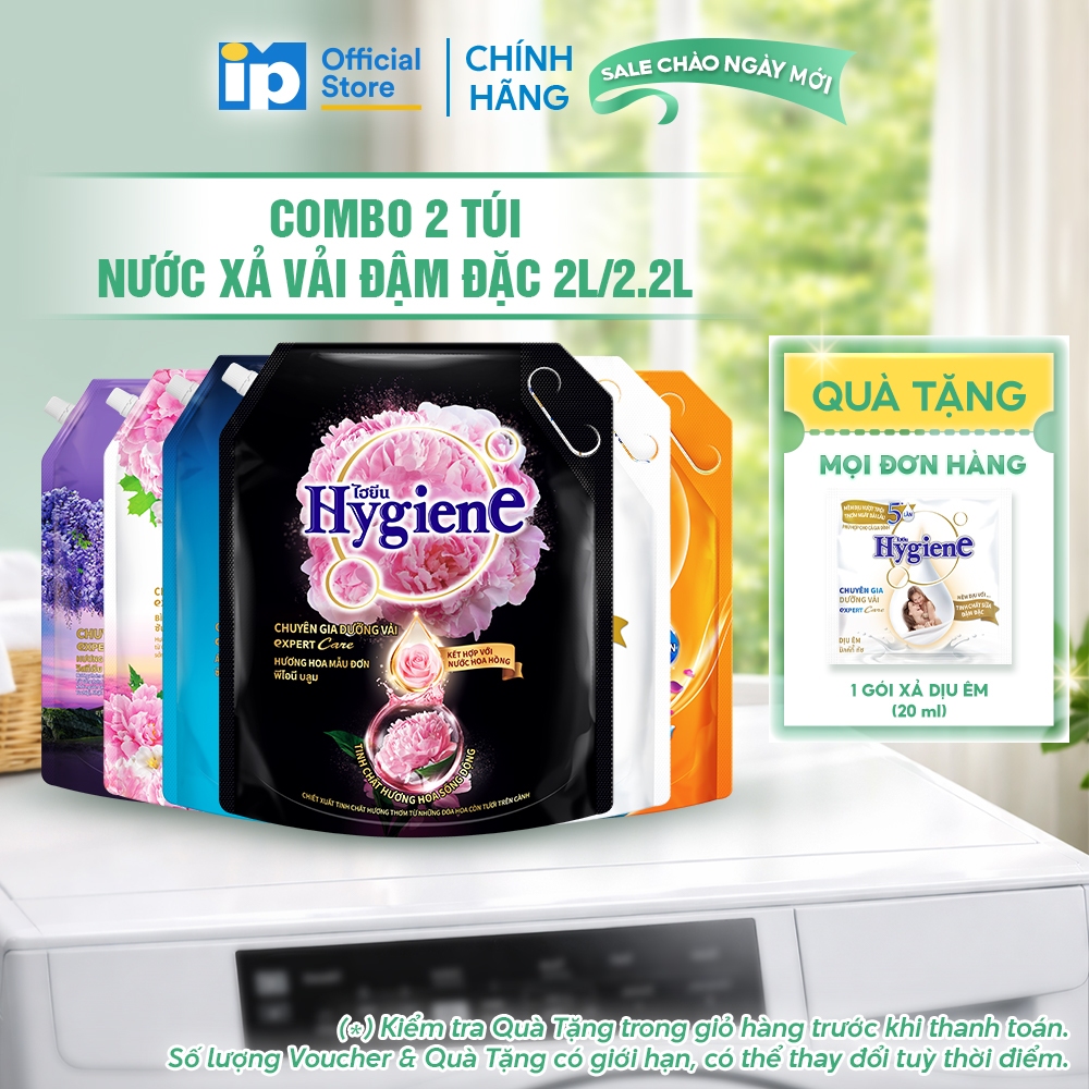 Combo 2 Nước Xả Vải Đậm Đặc Hygiene 2L/2.2L
