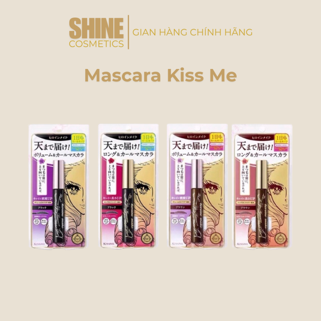 Mascara Kiss Me Không Lem Trôi, Giúp Nâng Cong Và Làm Dài Mi Kissme Mascara Long Up WP 6g - Shine.Co