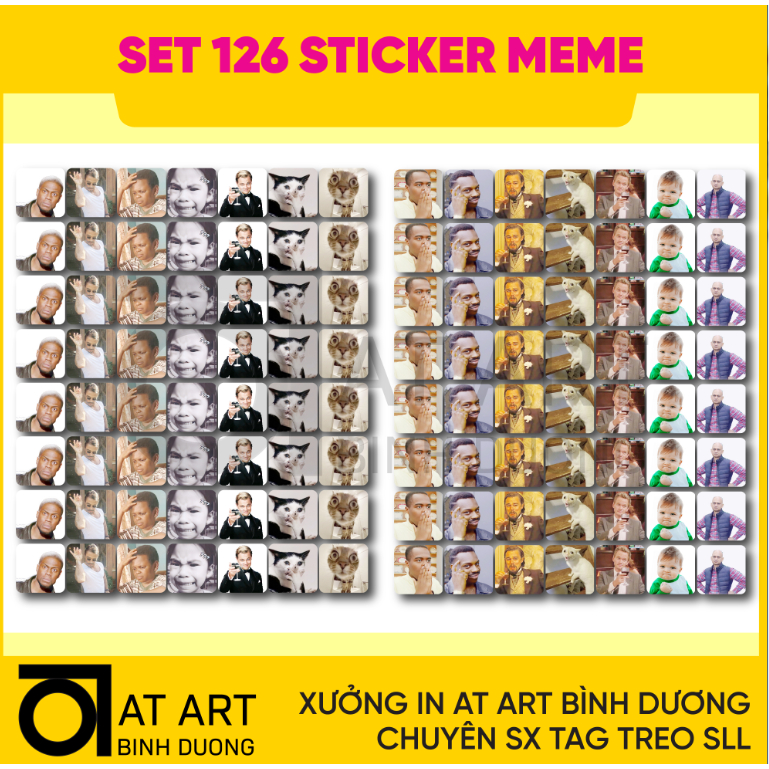 Set 126 sticker meme , sticker cute (CÓ SẴN) - tranbd