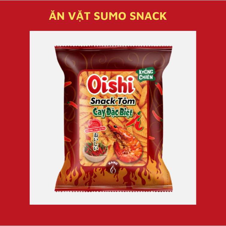 Bim Bim Snack Tôm Cay Oishi Đặc Biệt 110g-Ăn Vặt Sumo Snack