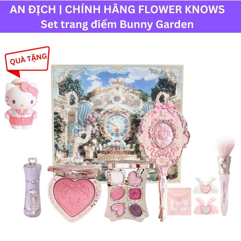 [CHÍNH HÃNG] Set mỹ phẩm Makeup Thỏ Bunny Garden Chính hãng Flower Knows, Quà tặng mỹ phẩm