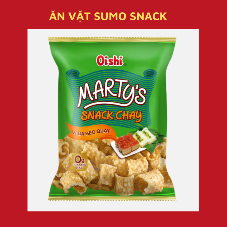 Bim Bim Snack Chay Vị Da Heo Oishi 110g-Ăn Vặt Sumo Snack