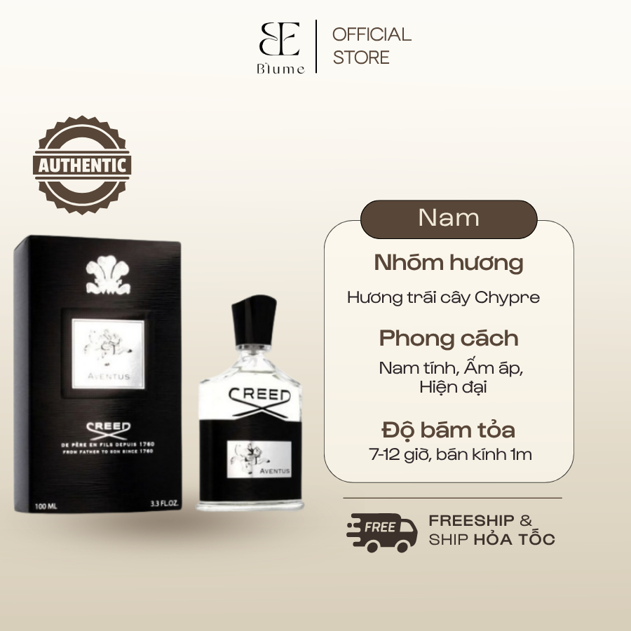 Nước Hoa Nam Full Creed Aventus EDP 100ML Chính Hãng – Hương Trái Cây Chypre Nam Tính, Hiện Đại