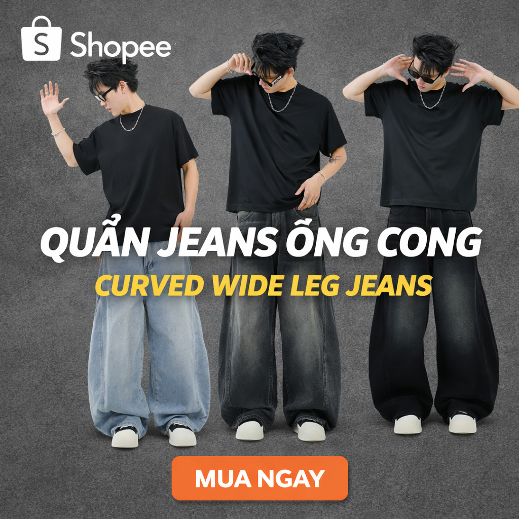 Quần Dài Jeans Ống Bí Thời Trang Nam Nữ Phong Cách StreetWear, Quần Jean Ống Cong Form Rộng | BigBuy360 - bigbuy360.vn