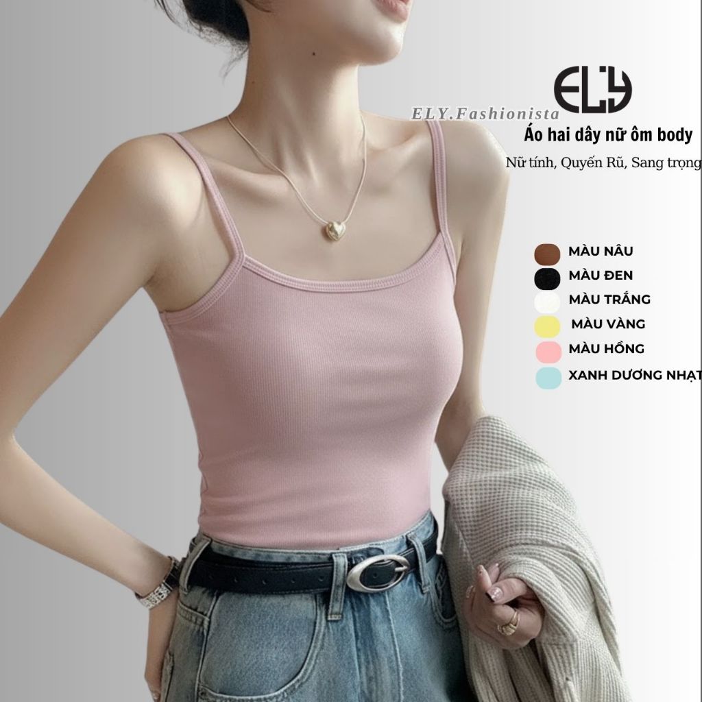 Combo Áo Hai Dây Nữ Basic Áo 2 Dây Ôm Body Co Giãn Mặc Đi Chơi Đi Biển Cực Xinh COB313 | BigBuy360 - bigbuy360.vn