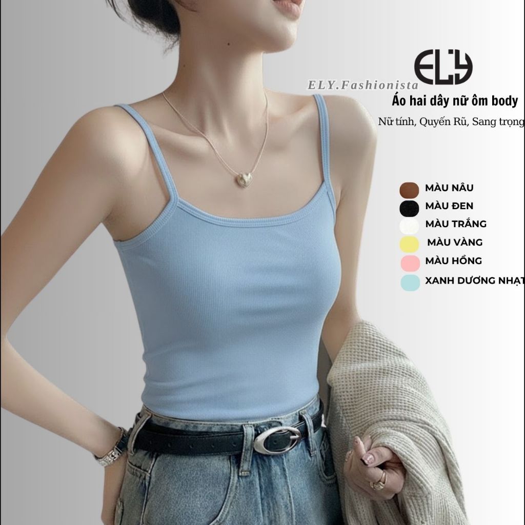 Combo Áo Hai Dây Nữ Basic Áo 2 Dây Ôm Body Co Giãn Mặc Đi Chơi Đi Biển Cực Xinh COB313 | BigBuy360 - bigbuy360.vn