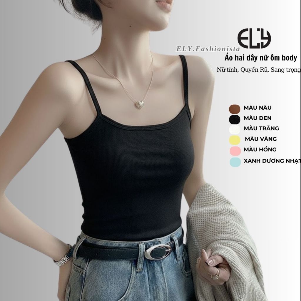 Combo Áo Hai Dây Nữ Basic Áo 2 Dây Ôm Body Co Giãn Mặc Đi Chơi Đi Biển Cực Xinh COB313 | BigBuy360 - bigbuy360.vn