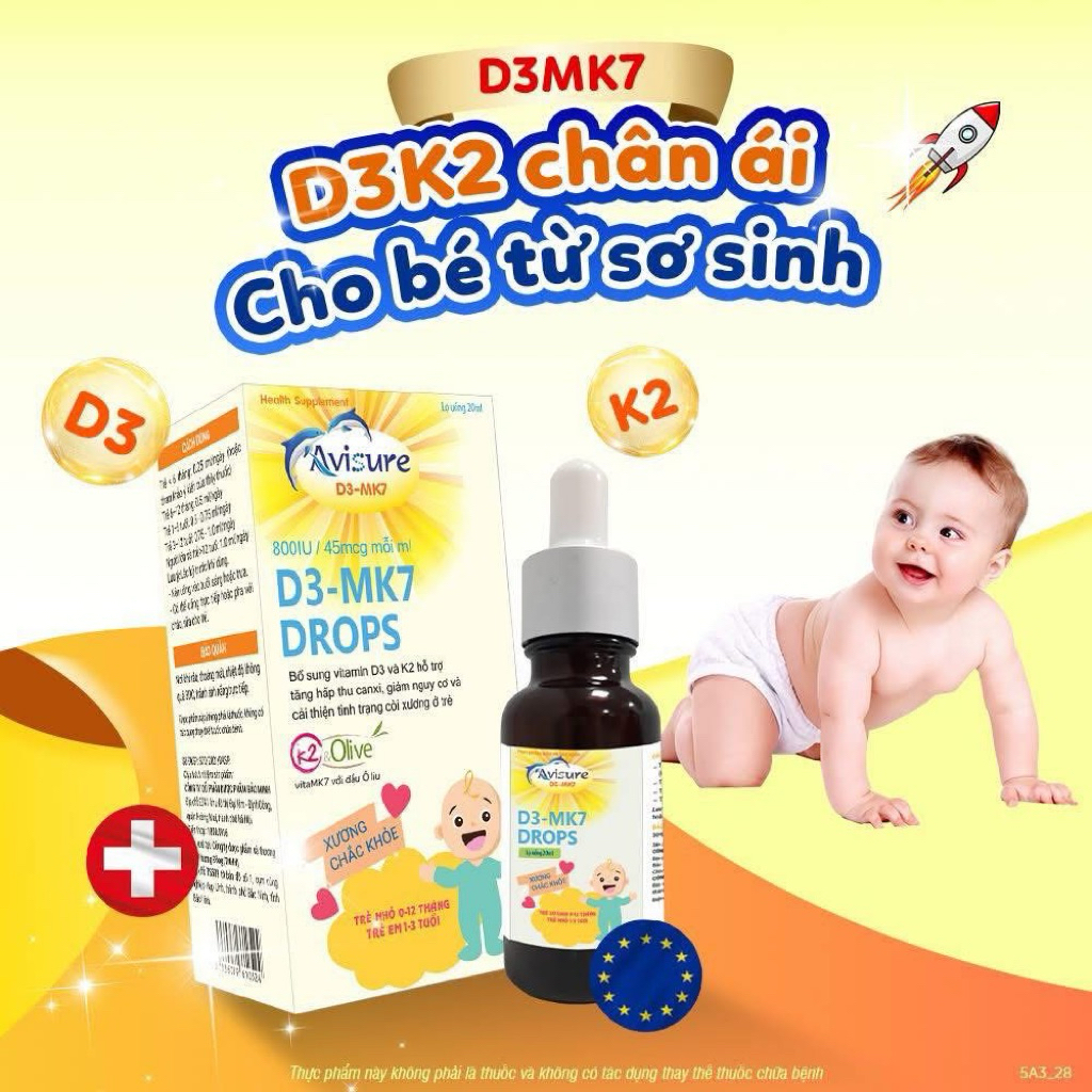 TPBVSK D3-MK7 Avisure cho bé từ 0 tháng