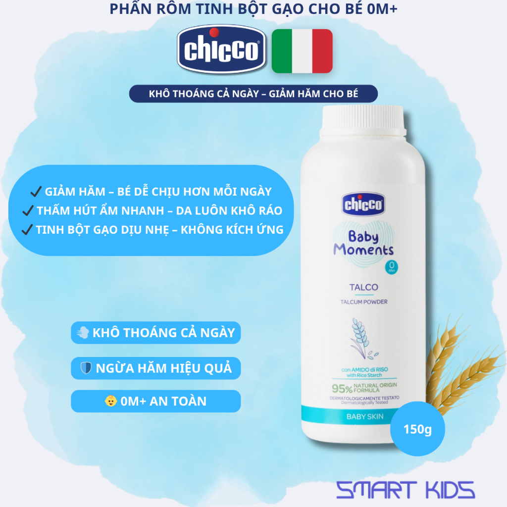 Phấn rôm tinh bột Gạo Chicco