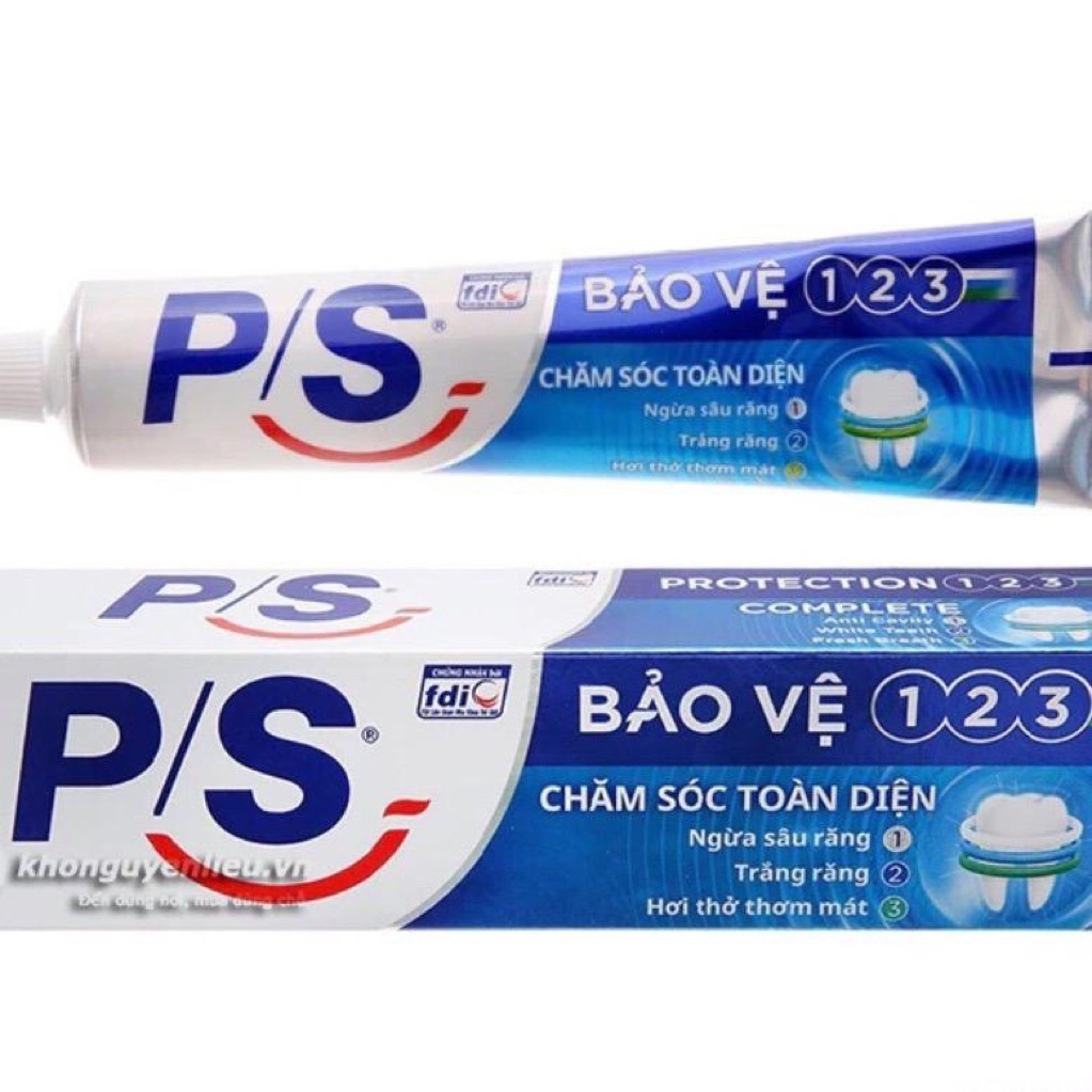 Kem Đánh Răng P/S Bảo Vệ 123 - Tinh Hoa Thiên Nhiên (Than Hoạt Tính) , Ps ngừa vượt trội ,closeup 18