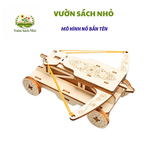 Đồ Chơi Khoa Học STEM Nỏ Bắn Tên Gỗ DIY – Cho Bé 6+ Học Cơ Học, Hiểu Lực Đàn Hồi & Sáng Tạo Thực Tế