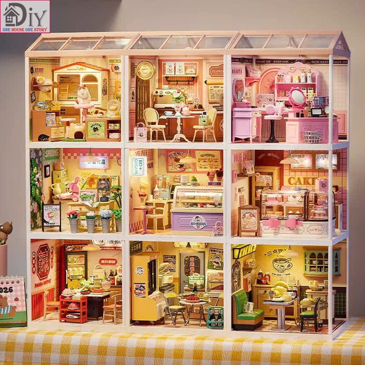 [Bản Tiếng Anh] Nhà Búp Bê tự làm bằng Nhựa ABS Robotime Rolife Super Creator Plastic DIY Miniature 