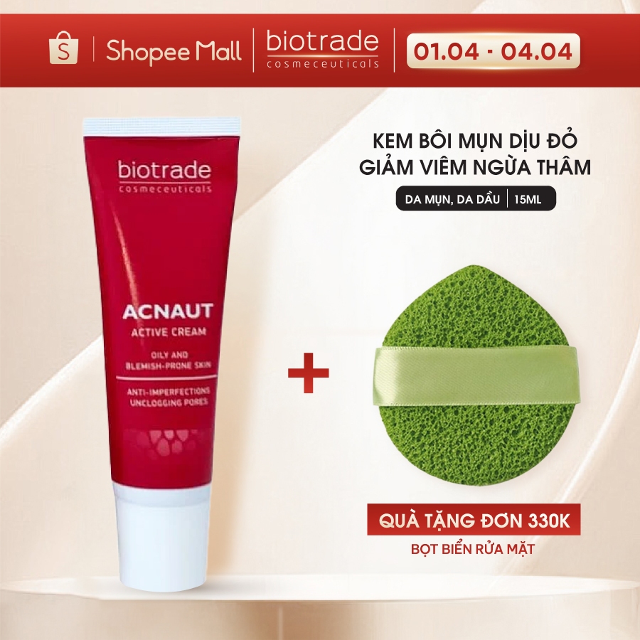 Kem chấm Mụn Biotrade Acnaut Active Cream giảm đỏ, mờ thâm Biotrade