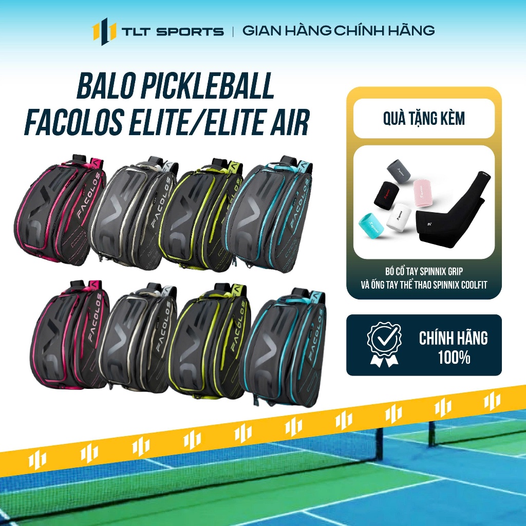 Balo Pickleball Facolos Elite / Elite Mini Chính Hãng – Chống Trầy Vợt, Chất Liệu Cao Cấp, Đa Ngăn T